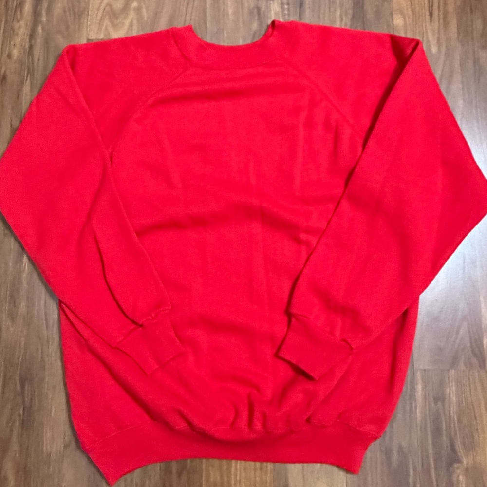 Vintage Hanes Bold Red Solid Crewneck Sweatshirt Size XL